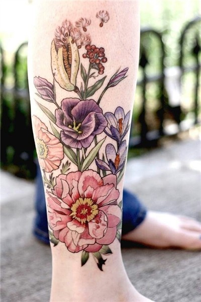 50+ Examples of Colorful Tattoos Cuded Beautiful flower tatt