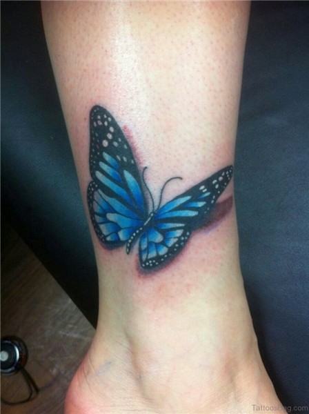 50 Excellent Butterfly Tattoos On Ankle