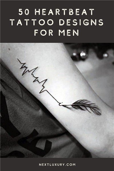 50 Heartbeat Tattoo Designs For Men - Electronic Pulse Ink I