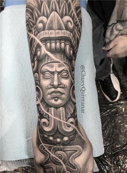 50 Of The Best Aztec Tattoos #aztec - Paint Pin Blog #sleeve