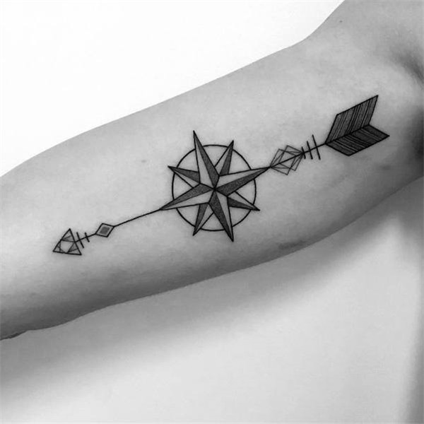 50 Simple Compass Tattoos For Men - Directional Design Ideas