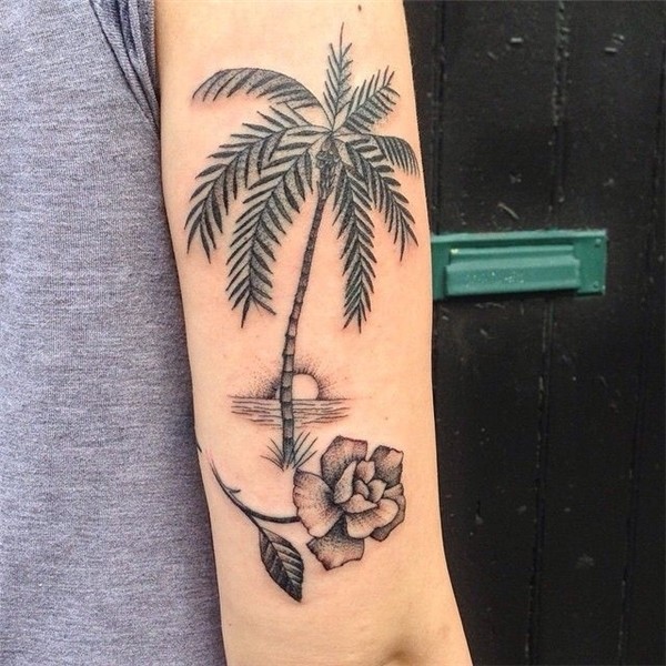50 Superb Palm Tree Tattoo Designs and Meaning Tree tattoo d