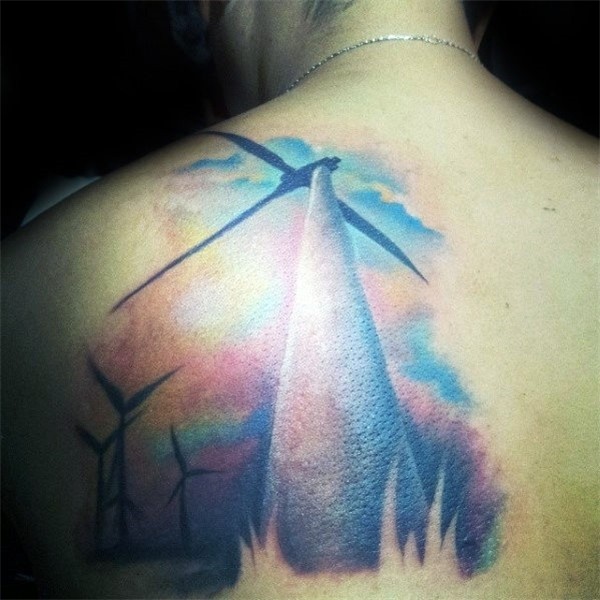 50 Windmill Tattoo mallit miehille - Rotational Ink Ideat