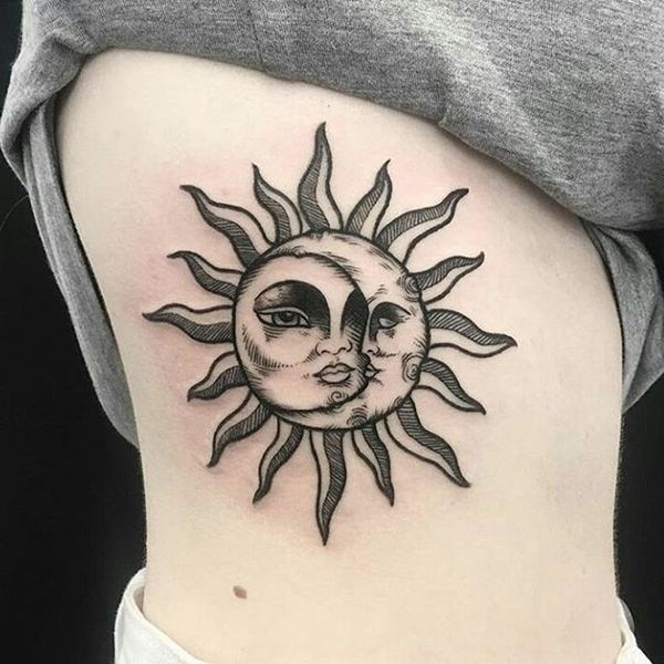 50+ Wonderful Sun And Moon Tattoo Designs You Will Love - Ta
