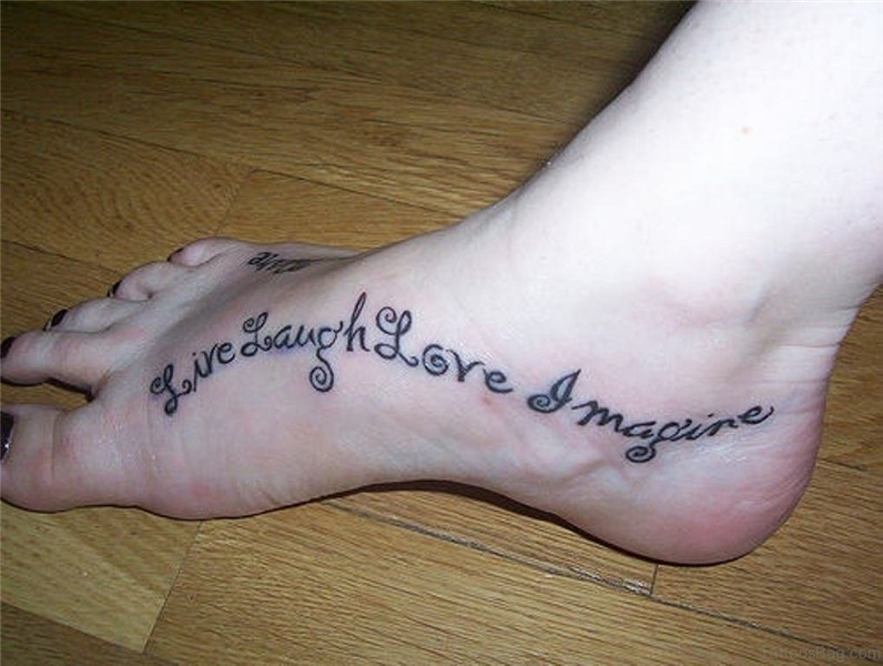 50 Wonderful Wording Tattoos On Foot