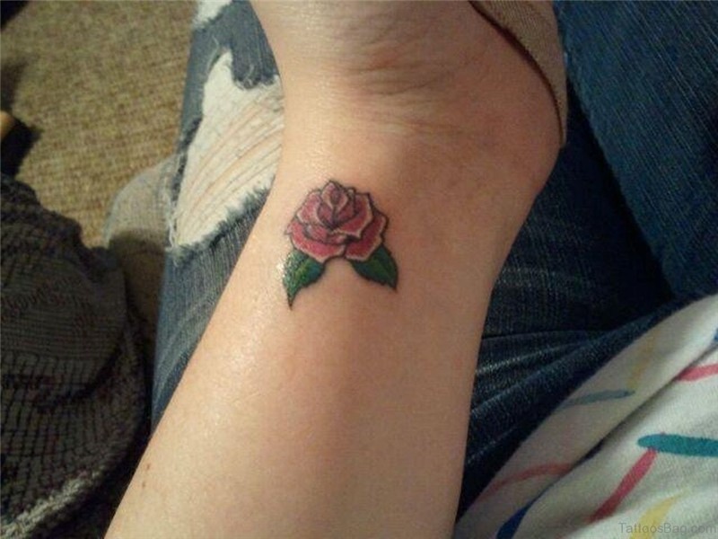 52 Wrist Colorful Rose Tattoo Designs