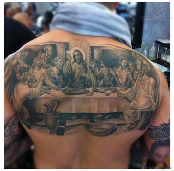 54 Graceful Religious Tattoos On Back