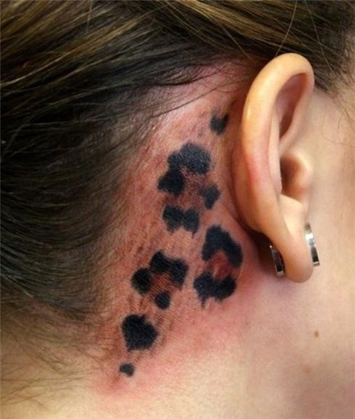 55 Incredible Ear Tattoos Cuded Leopard print tattoos, Cheet