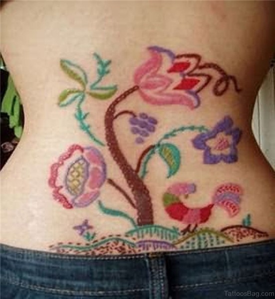 56 Stylish Flowers Tattoos For Waist