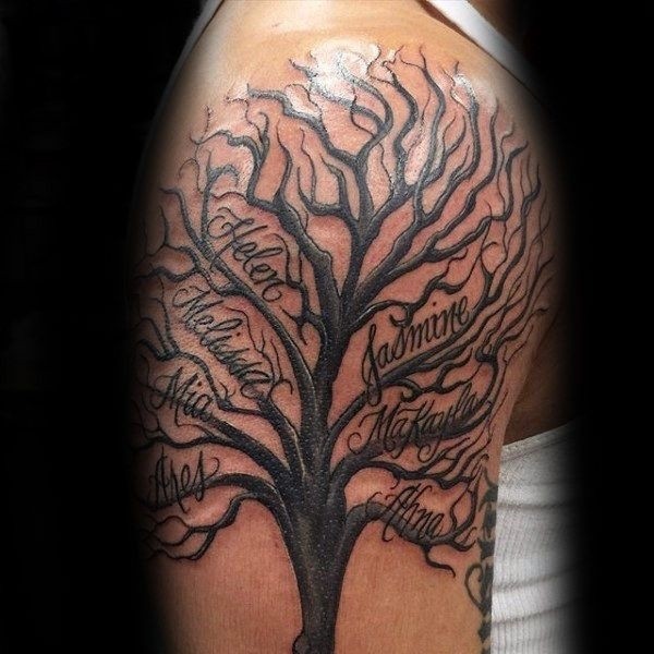 60 Family Tree Tattoo Designs für Männer - Verwandtschaftsti