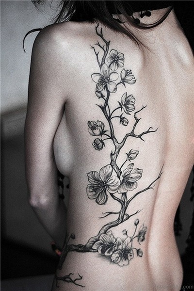 60 Pretty Cherry Blossom Tattoos For Back