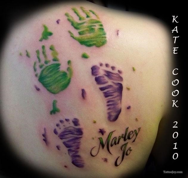 61 Tattoos von Fuß- und Handabdrücken von Babys und Tieren