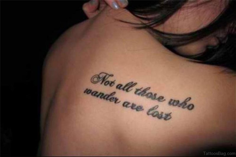 64 Beauteous Quotes Tattoos On Back