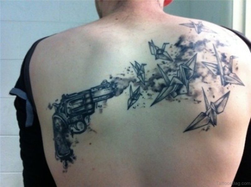 64 Ultra Modern Gun Tattoos For Back