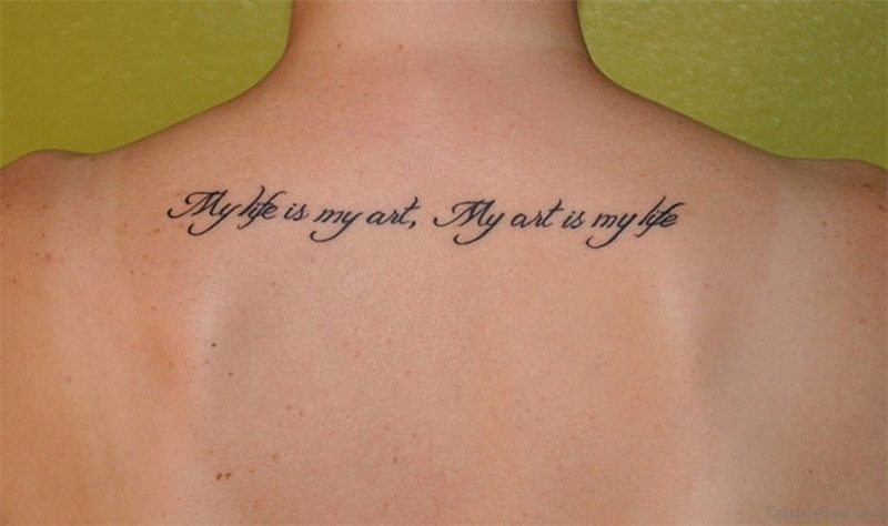 65 Fine Looking Wording Tattoos On Back