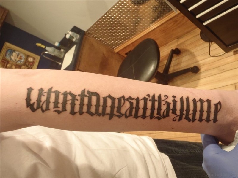 69 Funky Ambigram Tattoos For Arm