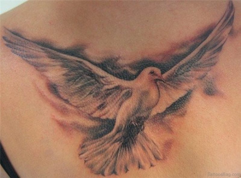 70 Admirable Dove Tattoos For Back