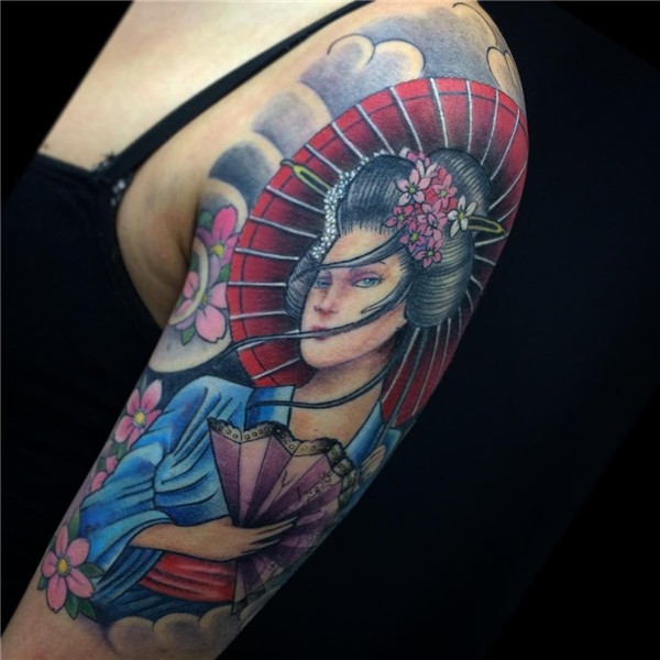 70+ Colorful Japanese Geisha Tattoos - Meanings and Designs