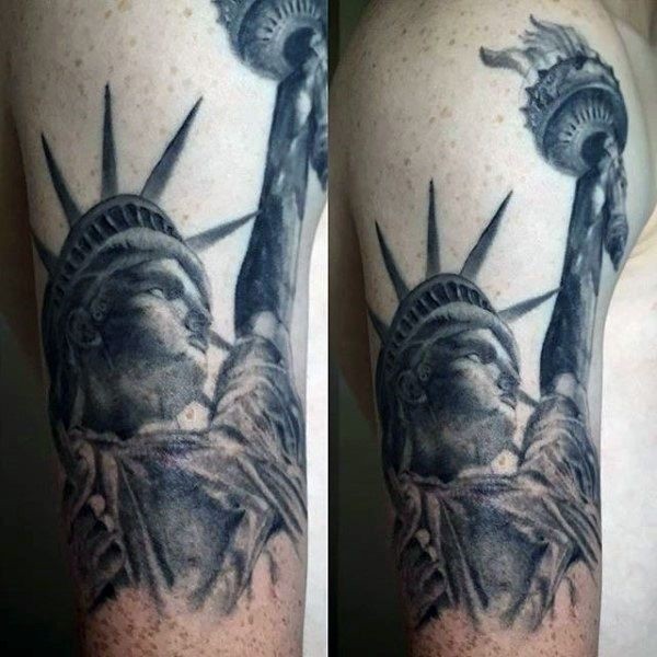 70 Statue Of Liberty Tattoo Designs For Men - New York City