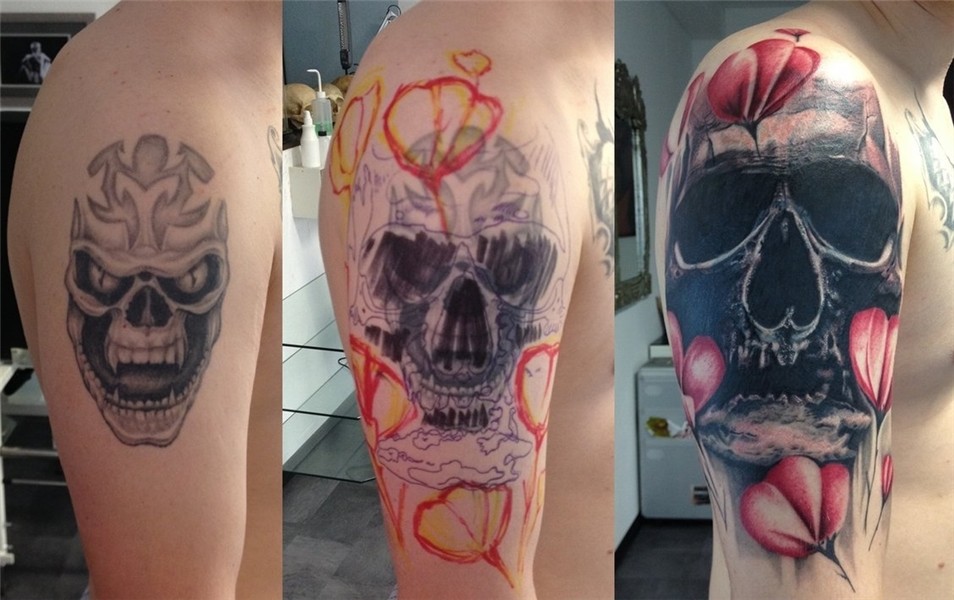 7 Skull cover up tattoos
