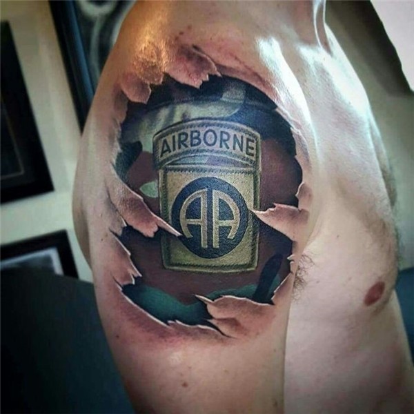 82nd patch tat Army tattoos, Airborne tattoos, Military tatt