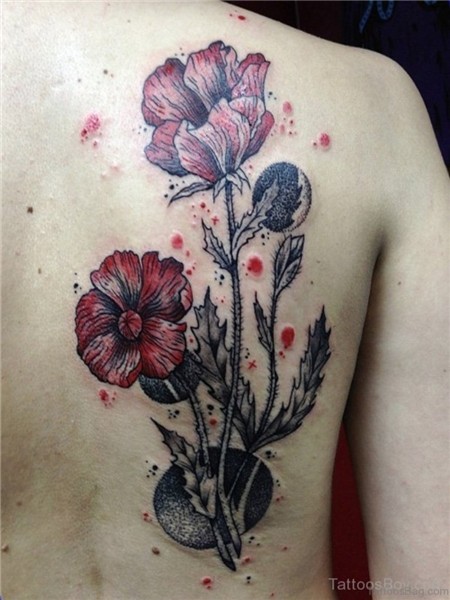 89 Superb Flowers Tattoos On Back