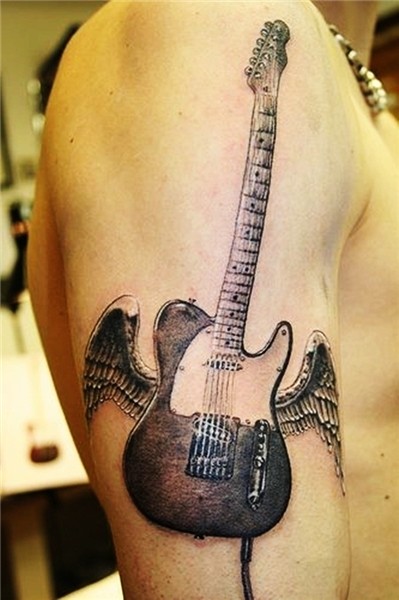 90 Rhythmic Guitar Tattoo Designs For Music Lovers