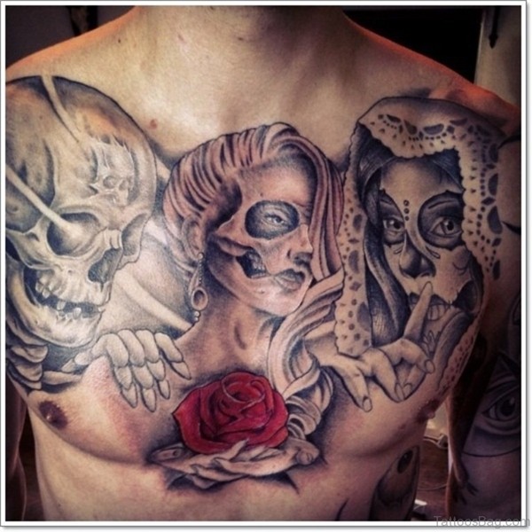 99 Top Class Skull Tattoos On Chest