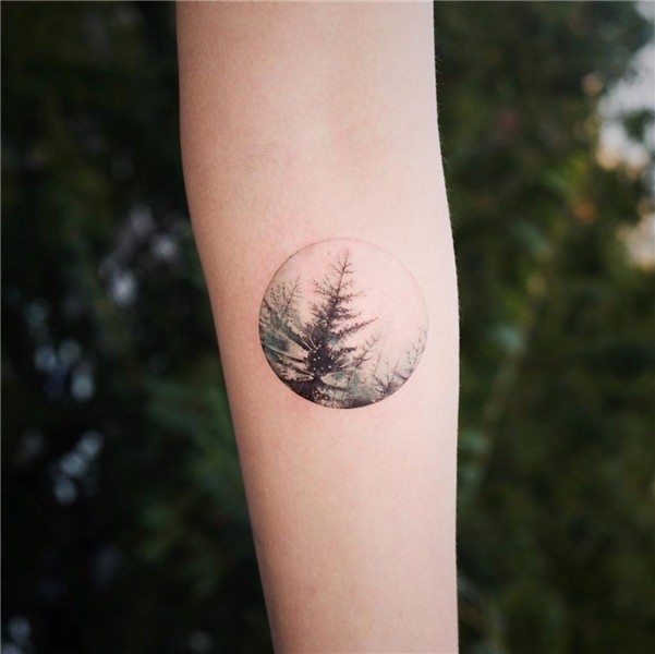 A circle of trees by Sol Tree tattoo forearm, Circle tattoos