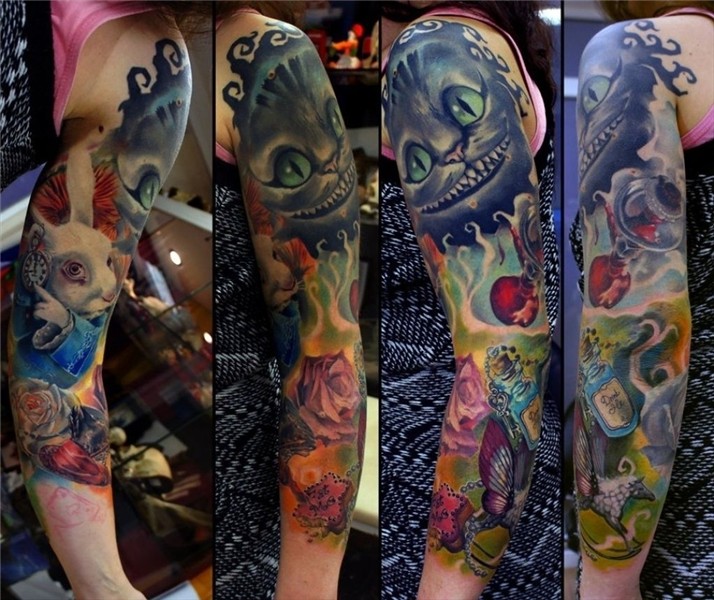 Alice In Wonderland Arm Sleeve Tattoo * Arm Tattoo Sites