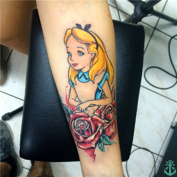 Alice's Adventures in Wonderland / Alice tattoo / watercolor