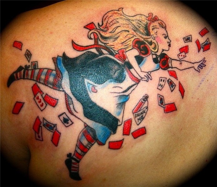 Alice in Wonderland tattoo by lenzwork on deviantART Wonderl
