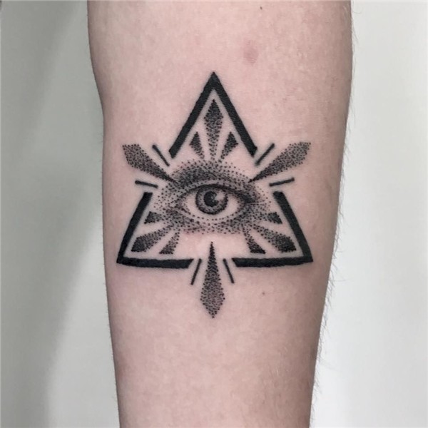 All seeing eye dot work tattoo Eye tattoo, Dot work tattoo,