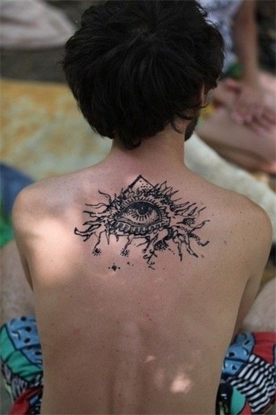All seeing eye tattoo on back. All seeing eye tattoo, Tattoo