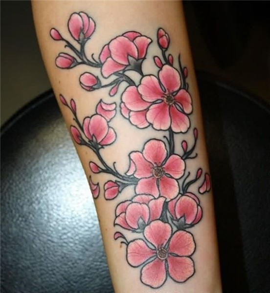 Alluring Cherry Blossom Tattoo Design - Parryz.com