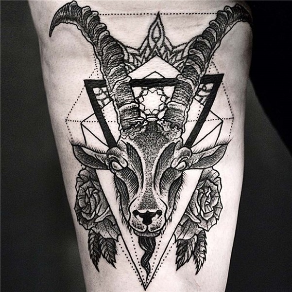 Amazing goat leg tattoo