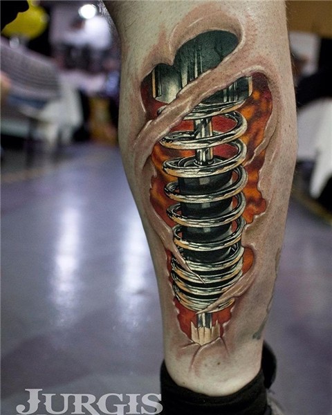 Amazing piece by Jurgis Mikalauskas Tattoo. Biomechanical ta