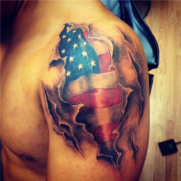 American Flag Tattoos On Upper Arm * Arm Tattoo Sites