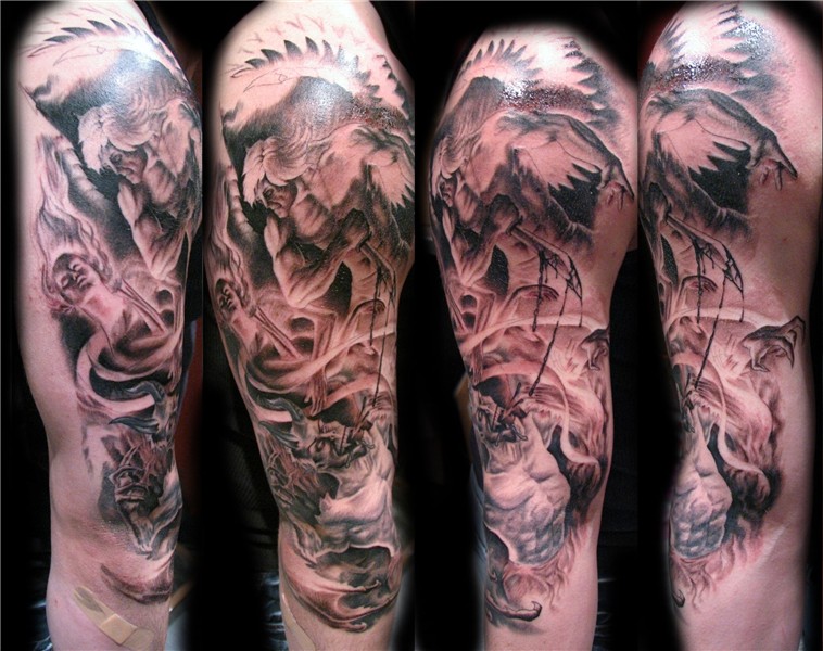 Angel Vs Devil Tattoo Sleeve * Half Sleeve Tattoo Site