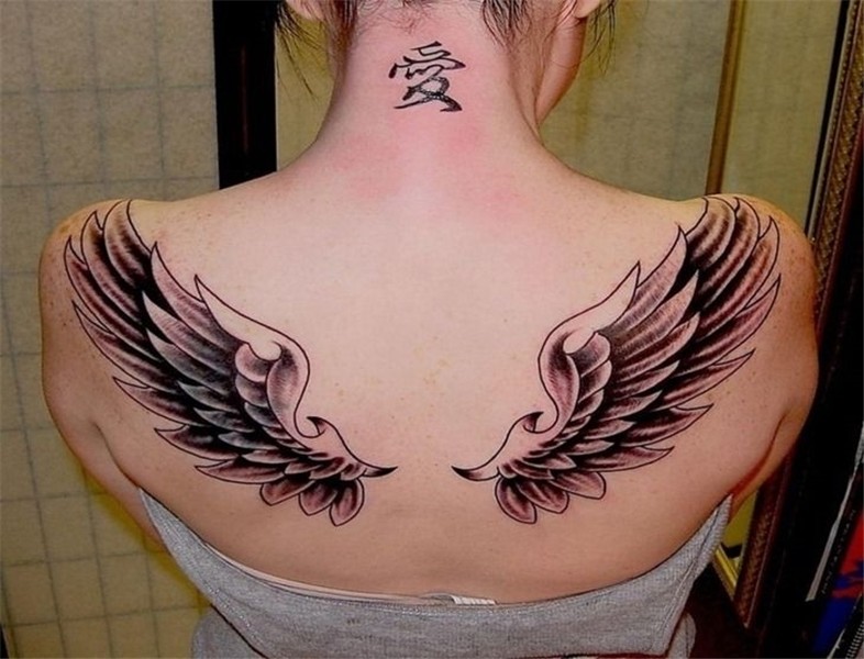 Angel Wings Tattoos for Back Angel tattoo for women, Angel w
