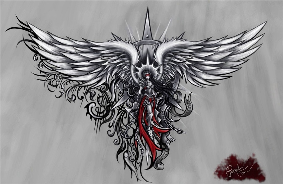 Angel tattoo by Patrike on deviantART Guardian angel tattoo