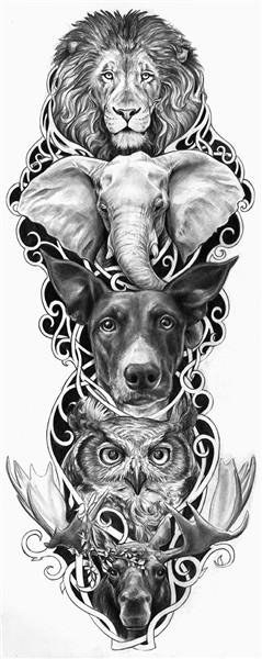 Animal Tattoo by Artist Lindsay Archer