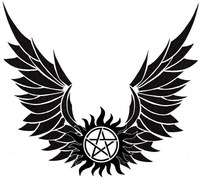 Anti- Possession tattoo with Cas's wings....I WANT THIS Supe