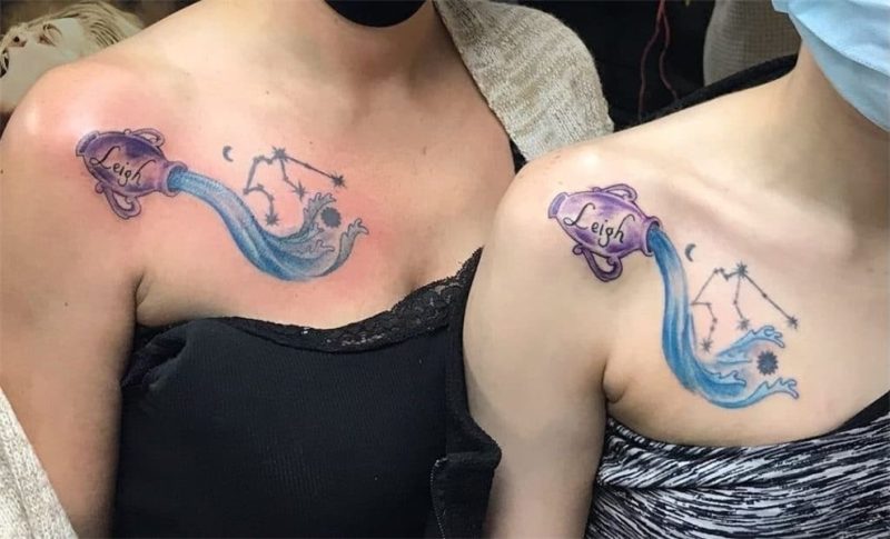 Aquarius Tattoo For Female
