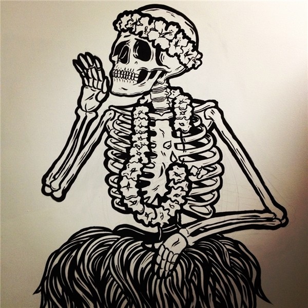 Artist: Michael Langenegger Skeleton tattoos, Skeleton, Illu