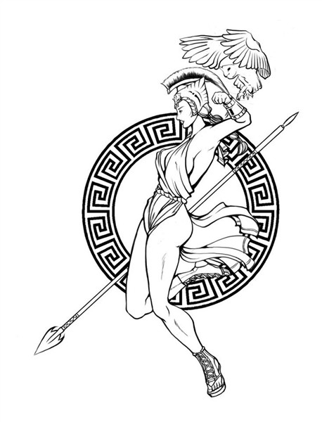 Athena Tattoo By Project Melee Devia on Owl Tattoo Design By