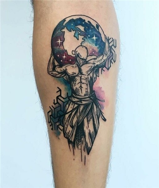 Atlas Tattoo by Yeliz Ozcan Tatuagens aleatórias, Tatuagem r