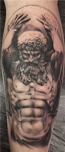Atlas tattoo by Victor. Limited availability at Redemption T