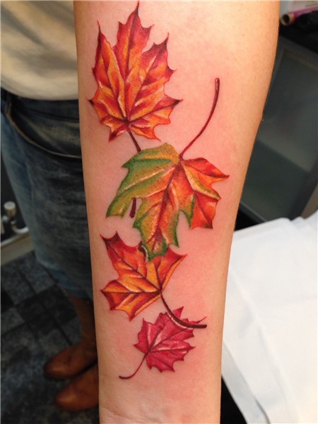 Autumn leaves tattoo by Toby Harris Autumn tattoo, Fall leav