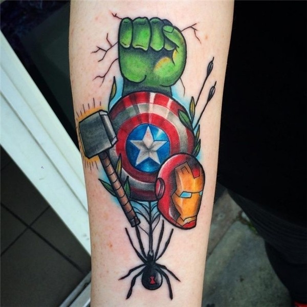 Avengers tattoo, Marvel tattoos, Disney tattoos